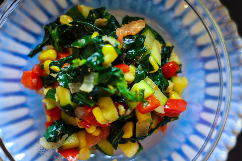 Stir Fry Spinach with Vegetable Medley