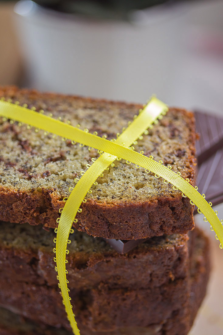 Slices of Chocolate Banana Bread